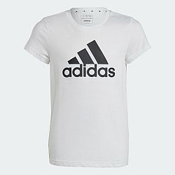 ADIDAS Dievčenské tričko s veľkým logom bielo-čierne 14-15 r 170 cm