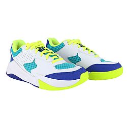 ALLSIX Detská volejbalová obuv VS100 Confort so šnúrkami bielo-modro-zelená tyrkysová 35