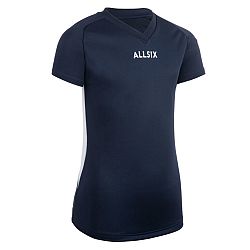 ALLSIX Dievčenský volejbalový dres V100 námornícky modrý 8-9 r (131-140 cm)