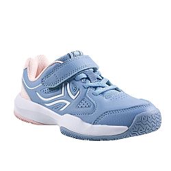 ARTENGO Detská tenisová obuv TS530 na suchý zips sivo-ružová modrá 30