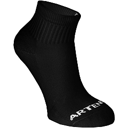 ARTENGO Detské športové ponožky RS 100 stredne vysoké 3 páry čierne 27-30