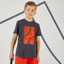 ARTENGO Detské tenisové tričko TTS100 Club tmavomodré 12-13 r (151-160 cm)