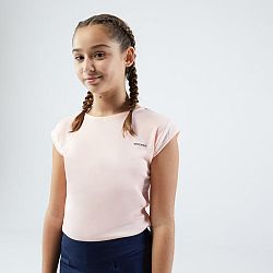 ARTENGO Dievčenské tričko Soft na tenis ružové 8-9 r (131-140 cm)
