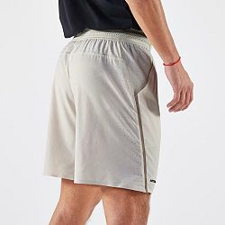 ARTENGO Pánske tenisové šortky Dry+ priedušné béžové S