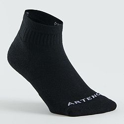 ARTENGO Stredne vysoké tenisové ponožky RS 100 3 páry čierne 43-46