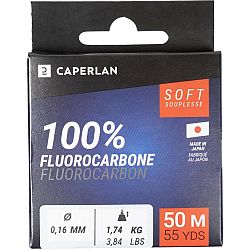 CAPERLAN Fluórokarbónový rybársky vlasec Soft 100 % 50 m 22_SLASH_100