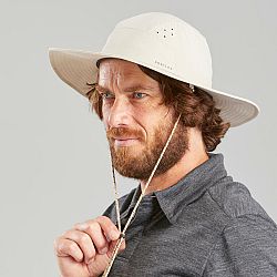 FORCLAZ Pánsky trekingový klobúk MT500 s ochranou proti UV béžový béžová 60-62 cm