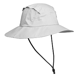 FORCLAZ Trekingový nepremokavý klobúk MT900 svetlosivý šedá 56-58 cm