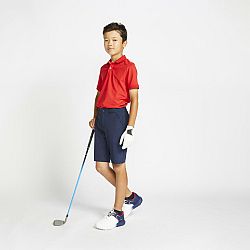 INESIS Detská golfová polokošeľa do mierneho počasia červená červená 10-11 r (141-150 cm)