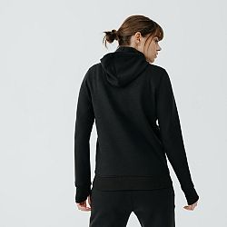 KALENJI Dámska bežecká bunda s kapucňou Jogging 500 čierna L