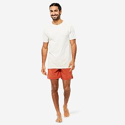 KIMJALY Pánske bezšvové tričko s krátkym rukávom na dynamickú jogu biele XL