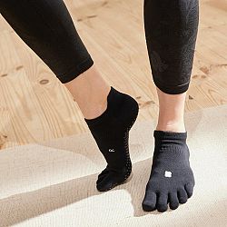 KIMJALY Ponožky na jogu 5 prstov protišmykové čierne 43-46
