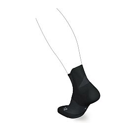 KIPRUN Bežecké ponožky RUN900 Strap hrubé čierne šedá 41-42