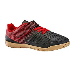 KIPSTA Detská futsalová obuv 100 čierno-červená čierna 30