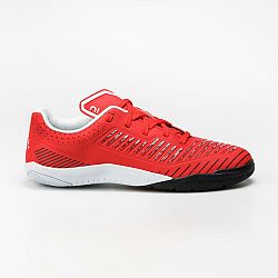 KIPSTA Detská futsalová obuv Ginka 500 čierno-červená červená 38