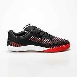 KIPSTA Detská futsalová obuv Ginka 500 čierno-červená šedá 35