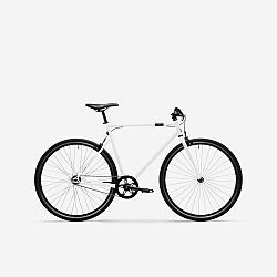 Mestský bicykel Elops 500 Single Speed biely S