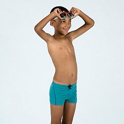 NABAIJI Chlapčenské boxerkové plavky 100 Plus tyrkysové modrá 14-15 r (161-172 cm)