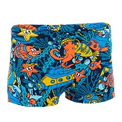 NABAIJI Chlapčenské boxerkové plavky Fitib modro-červené 10-11 r (141-150 cm)