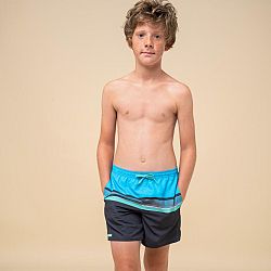 OLAIAN Chlapčenské plážové šortky 100 modré 12-13 r (151-160 cm)