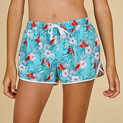 OLAIAN Dievčenské plážové šortky 100 Katy Coco tyrkysová 12-13 r (149-159 cm)