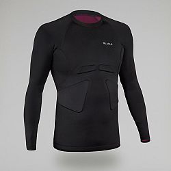 OLAIAN Pánske tričko anti UV na surfovanie čierno-bordové čierna L