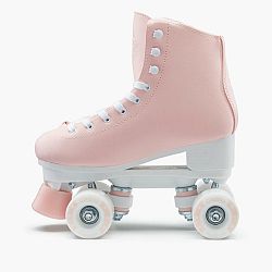 OXELO Dvojradové korčule Quad 100 na kolieskové krasokorčuľovanie ružové 35
