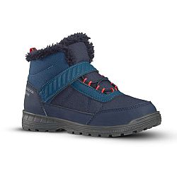 QUECHUA Detská hrejivá nepremokavá turistická obuv SH100 na suchý zips 24-34 modrá 33