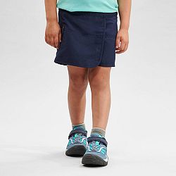 QUECHUA Detská šortková sukňa MH100 Kid na turistiku 2-6 rokov tmavomodrá 5-6 r (113-121 cm)