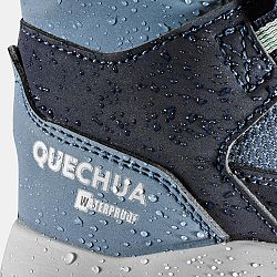 QUECHUA Detská turistická nepremokavá a hrejivá obuv SH500 MTN so suchým zipsom 24-34 modrá 27