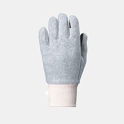 QUECHUA Detské fleecové turistické rukavice SH500 6-14 rokov šedá 14 rokov