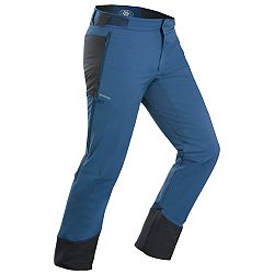 QUECHUA Pánske hrejivé a vodoodolné turistické nohavice SH500 Mountain Ventil modrá XL (L34)