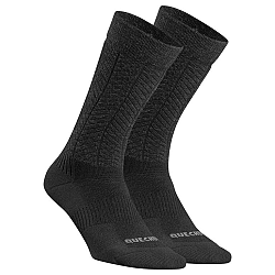 QUECHUA Turistické hrejivé ponožky SH500 vysoké 2 páry čierna 39-42