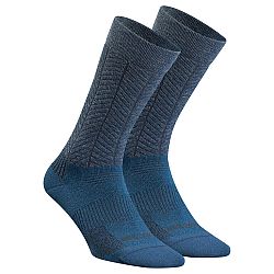 QUECHUA Turistické hrejivé ponožky SH500 vysoké 2 páry modrá 43-46