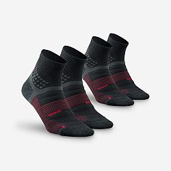 QUECHUA Turistické ponožky Hike 900 polovysoké 2 páry čierne šedá 43-46