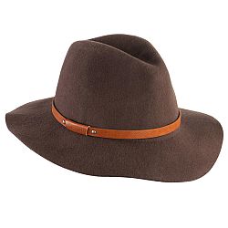SOLOGNAC Dámsky poľovnícky plstený klobúk 500 vlnený gaštanovohnedý hnedá 56 cm