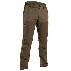 SOLOGNAC Poľovnícke nohavice Renfort 500 vystužené hnedé do suchého počasia hnedá 2XL