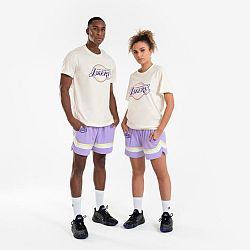 TARMAK Basketbalové tričko TS 900 NBA Lakers muži/ženy biele hnedá XS