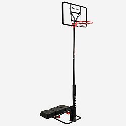 TARMAK Basketbalový kôš B100 Easy na nastaviteľnom podstavci 2,20-3,05 m polykarbonát čierna