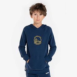 TARMAK Detská mikina s kapucňou 900 NBA Golden State Warriors námornícka modrá 8-9 r (131-140 cm)