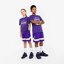 TARMAK Detské basketbalové šortky SH 900 NBA Lakers fialové fialová 14-15 r (161-172 cm)