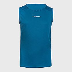 TARMAK Detské basketbalové tielko/tričko bez rukávov T100 modré 5-6 r (113-122 cm)