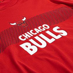 TARMAK Detské spodné tričko NBA Bulls s dlhým rukávom červené 7-8 r (123-130 cm)