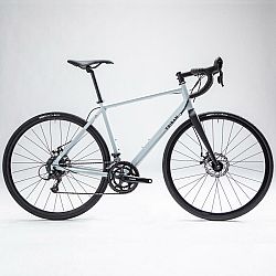 TRIBAN Cestný bicykel RC120 s kotúčovými brzdami sivý šedá L