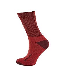 VAN RYSEL Cyklistické zimné ponožky 500 bordové červená 39-42