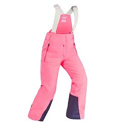 WEDZE Detské hrejivé a nepremokavé lyžiarske nohavice PNF 900 ružové 10 rokov