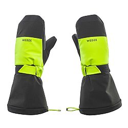 WEDZE Detské hrejivé a nepremokavé lyžiarske palčiaky - 550 čierno-reflexne žlté čierna 6 rokov