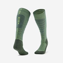 WEDZE Lyžiarske ponožky 100 JQT zelené zelená 39-42