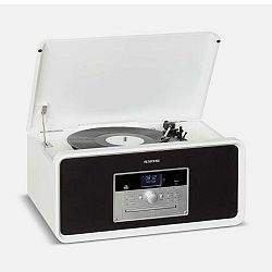Auna Bella Ann, stereo systém, gramofón, rádio, DAB+/FM, USB, bluetooth, biely
