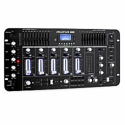 Auna Pro Kemistry 3 B, 4-kanálový DJ mixážny pult, bluetooth, USB, SD, phono, čierny